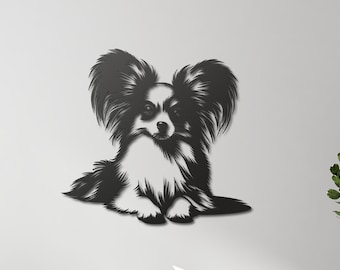 1930年代アンティーク パピヨン 犬 アートプリント ウォールアート