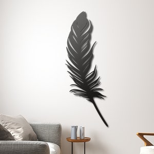 Feather Metal Wall Art, Feather Home Decor