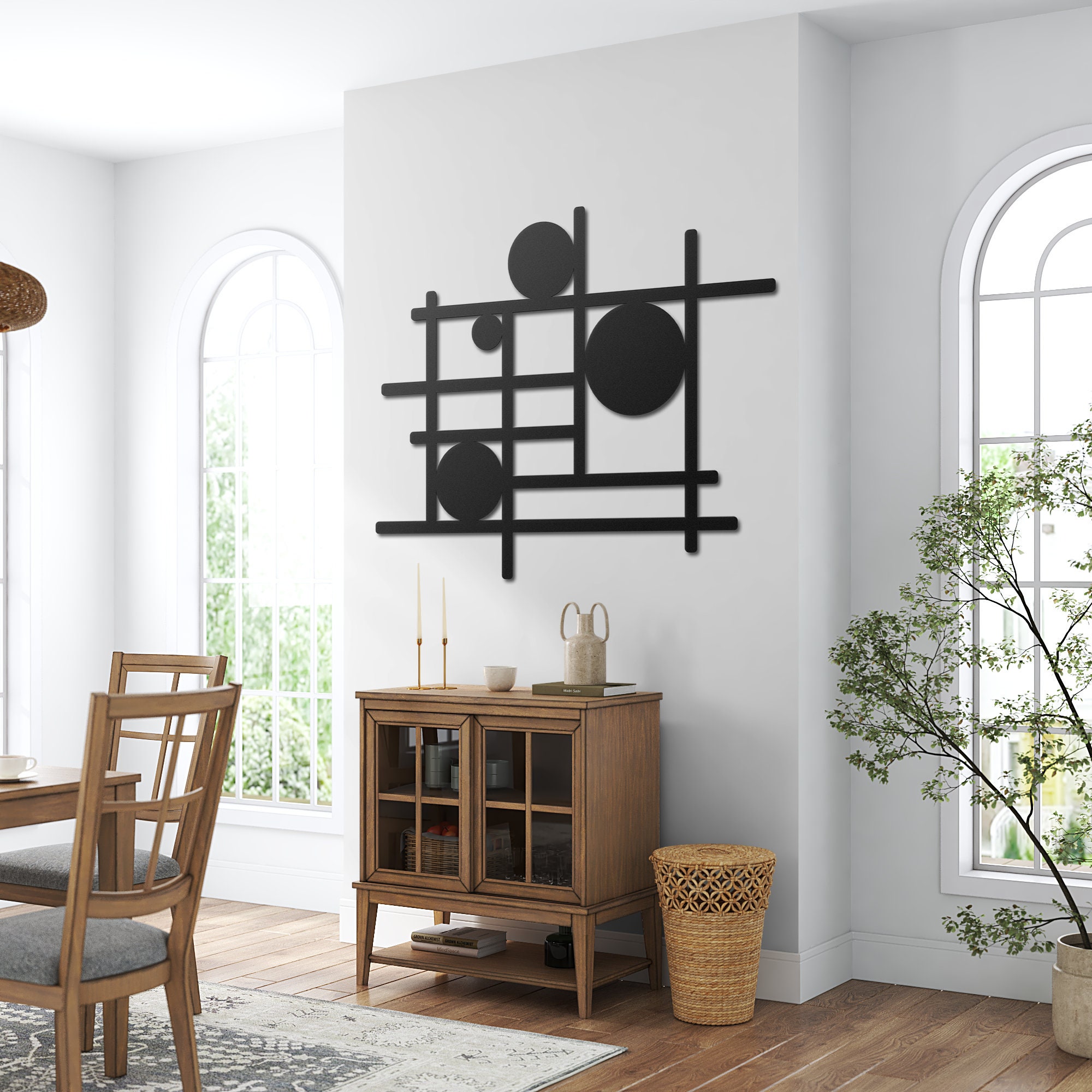Modern Luxury Metal Wall Decor, Geometric Minamalist Wall Art - Etsy