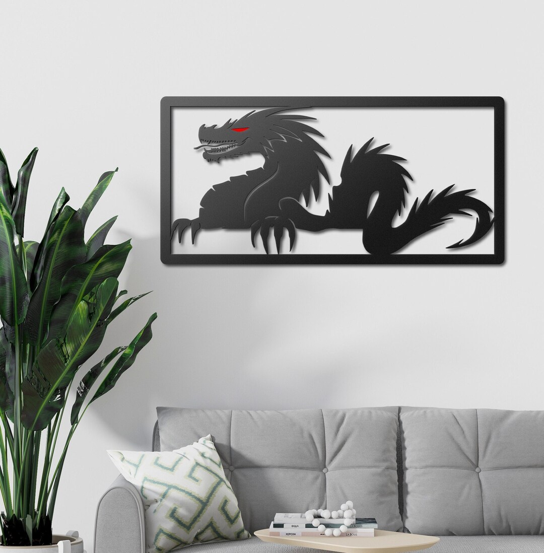 Dragon Metal Wall Art, Dragon Home Decor - Etsy