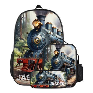 Sac à dos scolaire personnalisé avec nom personnalisé, trousse à lunch pour sac à dos pour tout-petit d'âge préscolaire, personnalisé