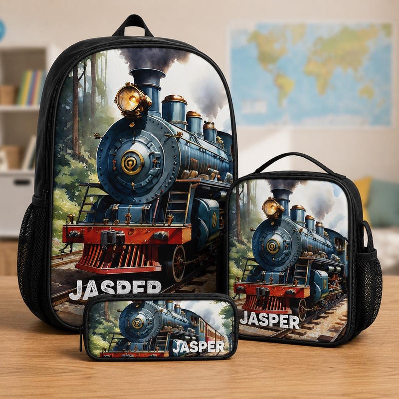 Customized Train Backpack - Etsy