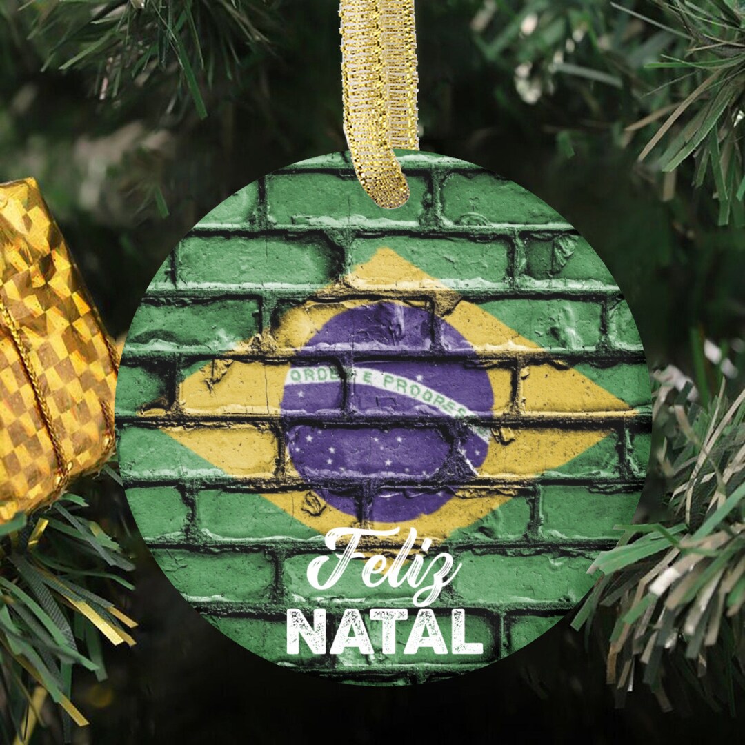 Selection of Christmas Xmas Ornament of Country Flag Brazil Flag