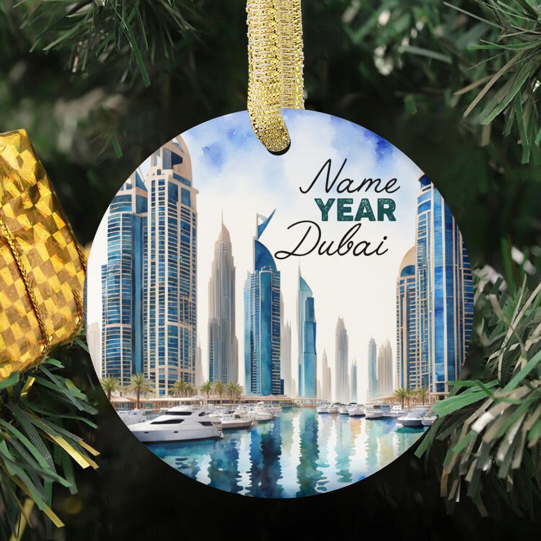 Custom Ornament Dubai Marina Travel Destination Souvenir Keepsake