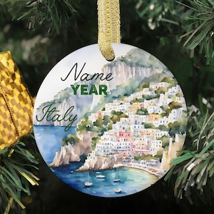 Custom Ornament Capri Italy Italian Travel Memento Souvenir Keepsake Unique Gift Personalized Christmas Ornament