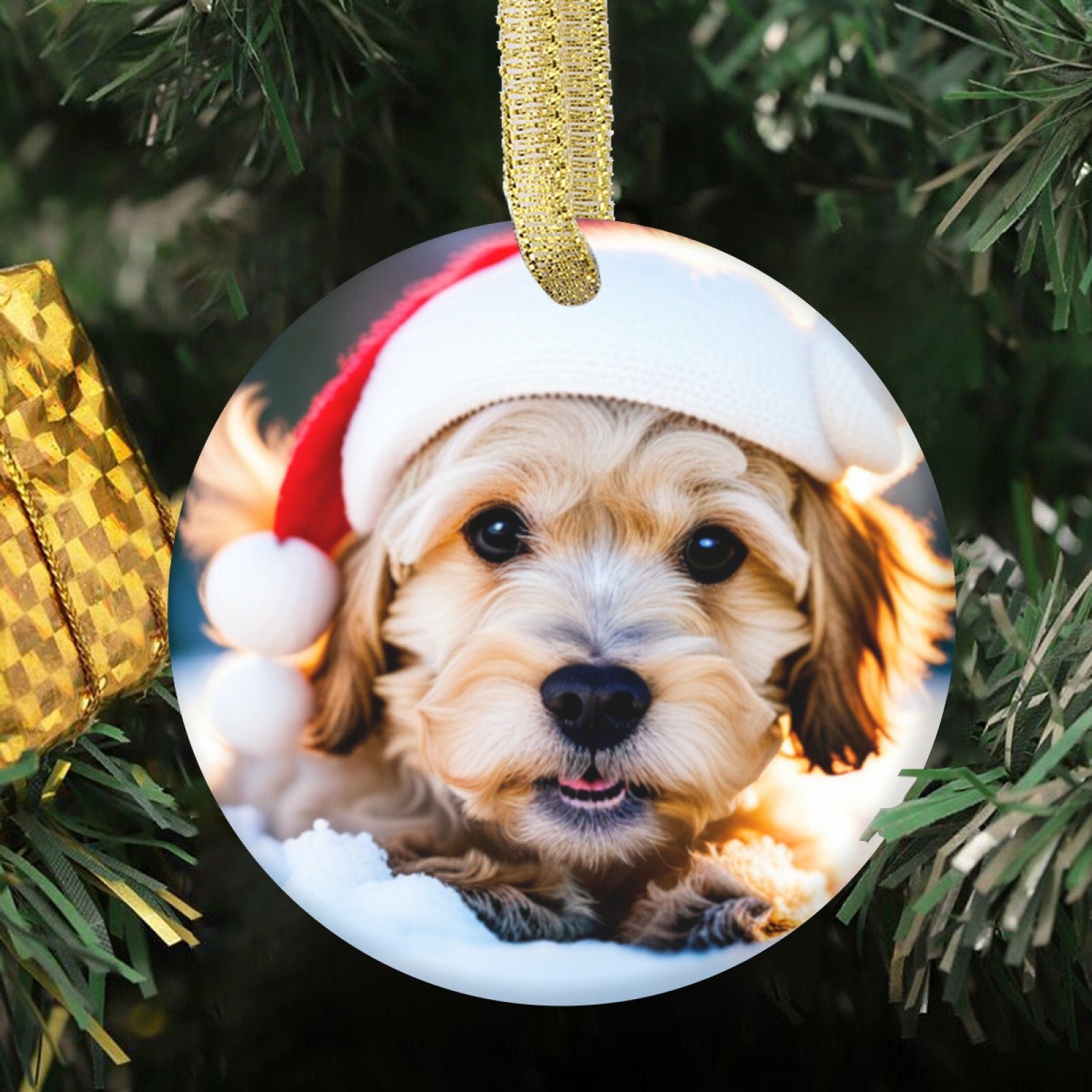 Selection of Maltipoo Dog Ornament Dogs Puppies Maltipoo Dog Puppy Ornaments for Christmas Tree