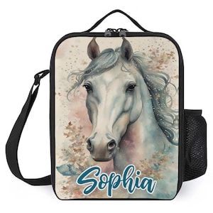 Sac à lunch personnalisé pour enfants avec monogramme personnalisé avec nom animal joli sac à lunch pour camp scolaire garçons et filles