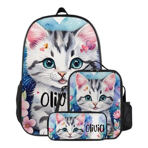 Girls cat backpack Etsy Mexico