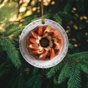 Custom Personalized Marble Bundt Cake Chocolate Vanilla Dessert Cakes Lover Food Foodie Christmas Gift (FLAT DESIGN, NOT 3D)