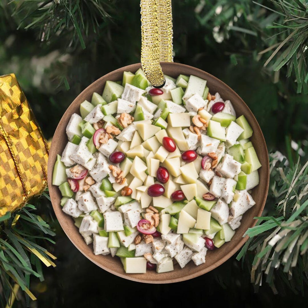 Custom Waldorf Salad Bowl Personalized Food Lover Christmas Xmas ...