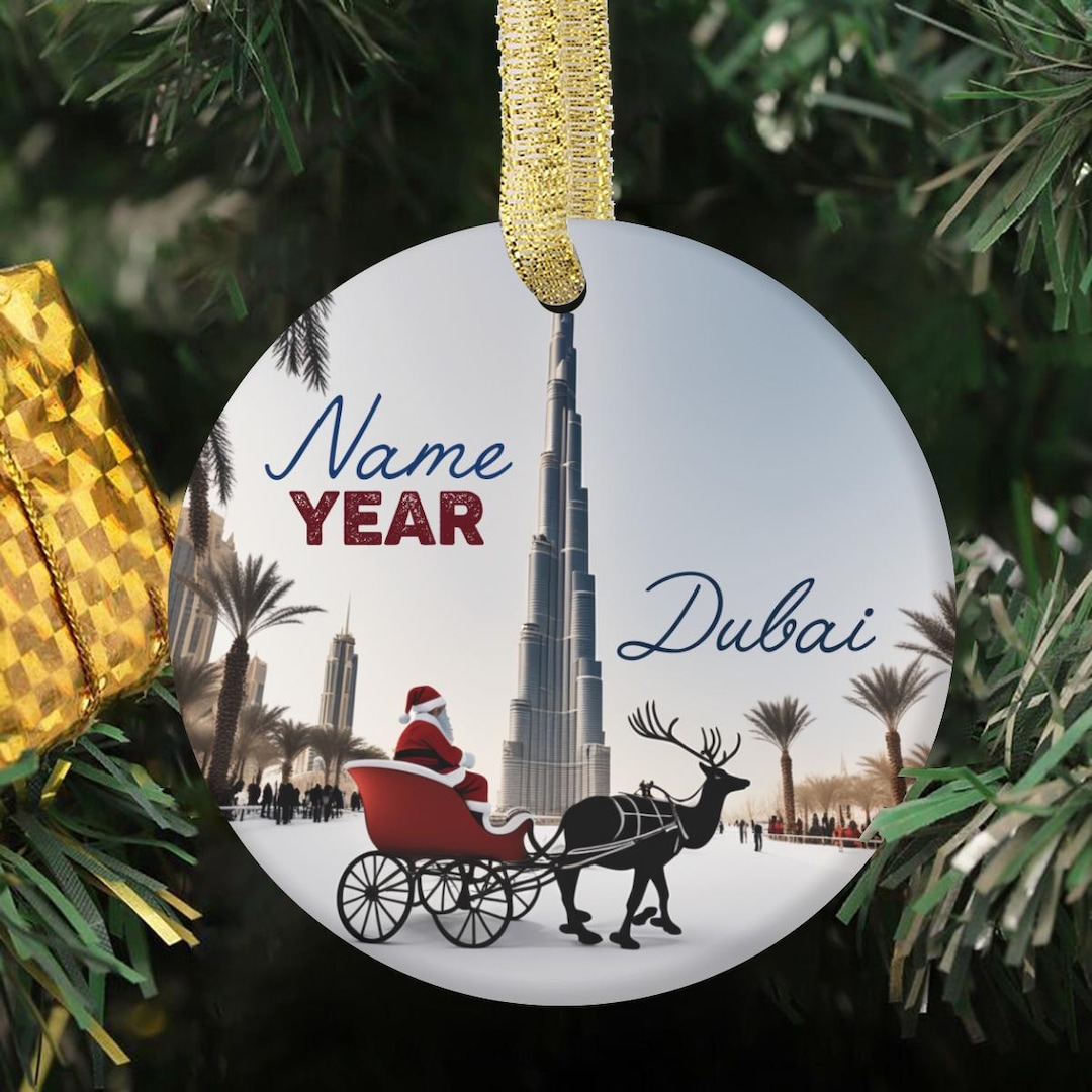 Custom Ornament Burj Khalifa Abu Dhabi Dubai - Ornaments for Travel ...
