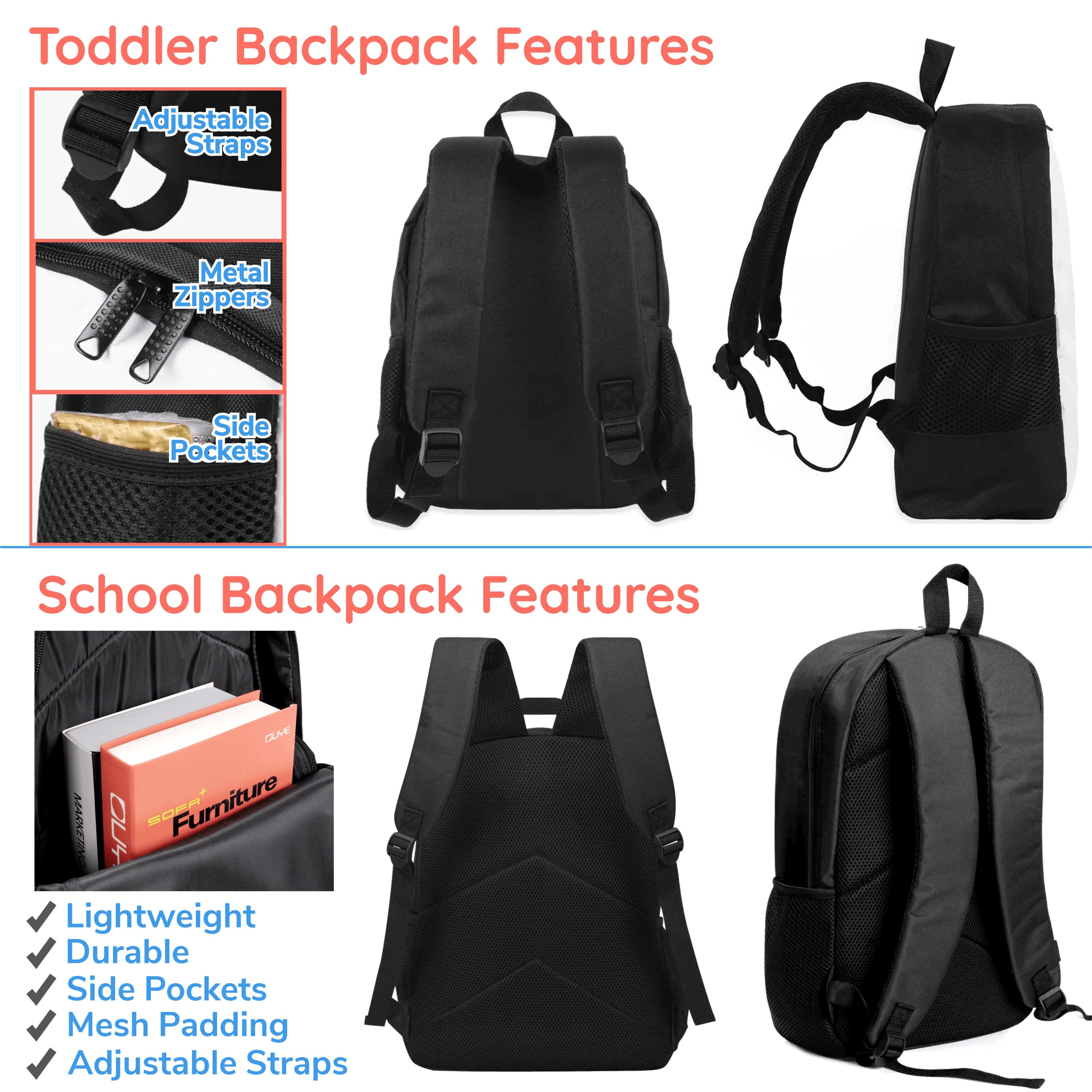 Backpack Construction Site Schoolbag Custom Boys Bookbag and Lunchbox ...