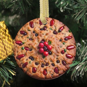 ベリー入りカスタムフルーツケーキ クラシックフルーツケーキ フードラバー向けクリスマスオーナメント（フラットデザイン、3Dではありません）
