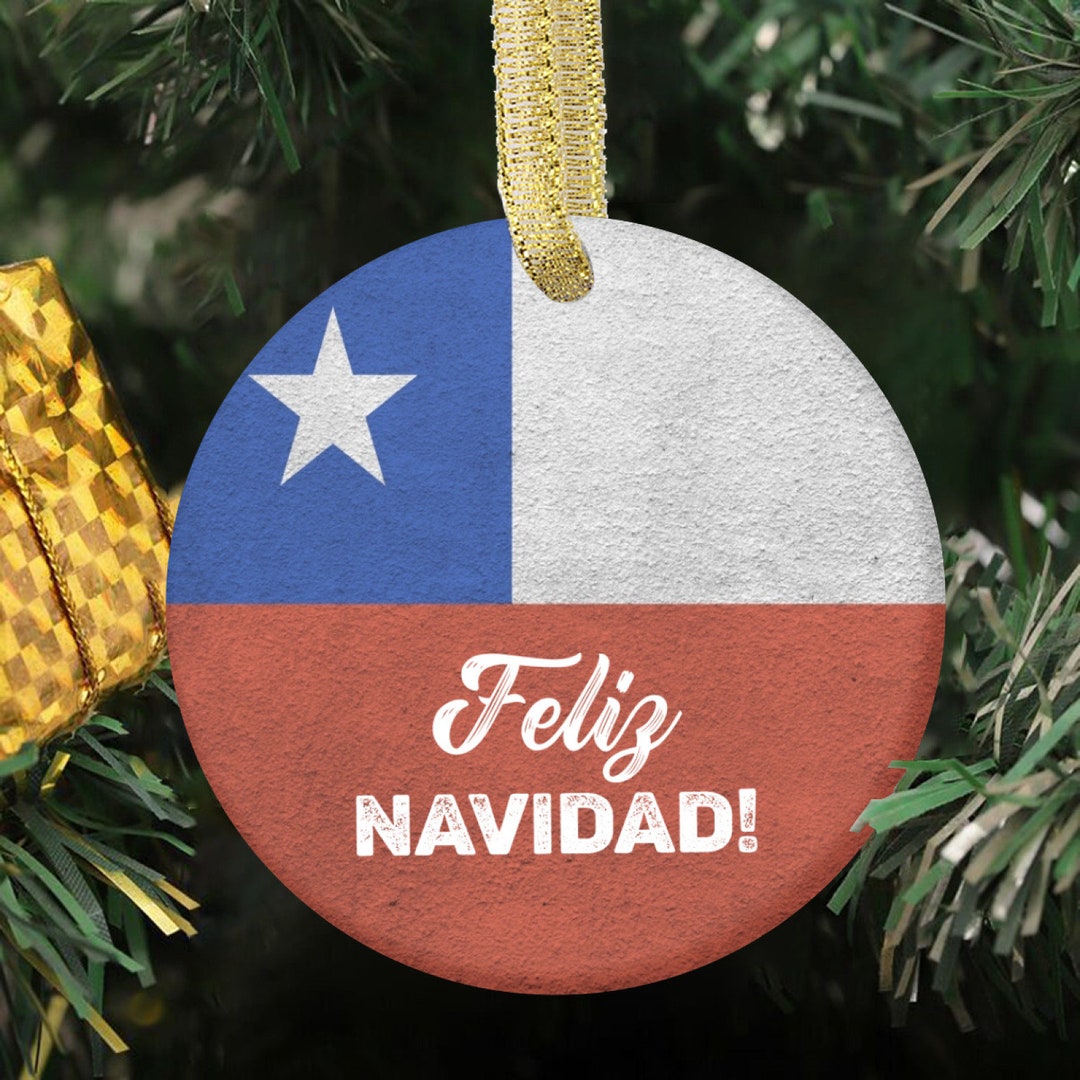 Choose From a Variety Christmas Xmas Ornament of Country Flag Chile