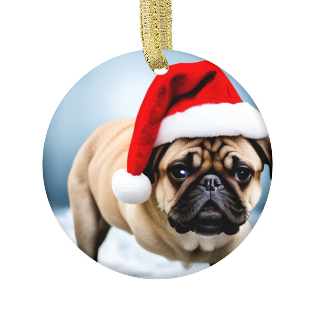 Pug Dog Ornament Pug Dog Ornaments for Christmas Tree 04 Etsy