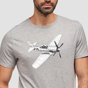 Vintage WWII Fighter Plane Tee: Aviation History Gift
