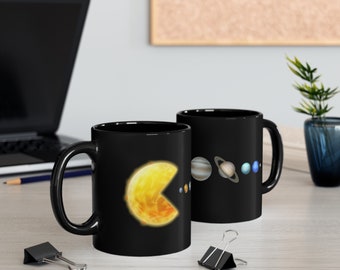 Solar System Ceramic Mug: Funny Astronomy Coffee Cup