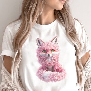 Cherry Blossom Fox Tee, Sakura Blossom Spirit Fox Shirt, Kitsune Cherry Blossom Japanese Fox T-Shirt, Fox Lover Gift, Cute Floral Fox Shirt
