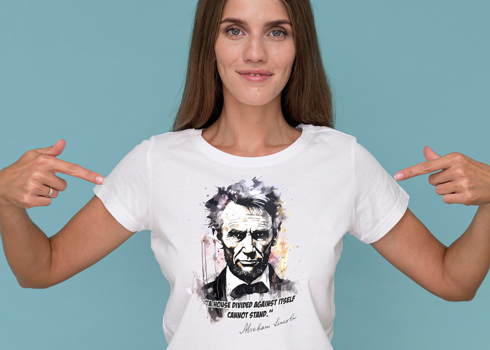 エイブラハム・リンカーンTシャツ：アメリカ史の名言Tシャツ、7月4日の 
