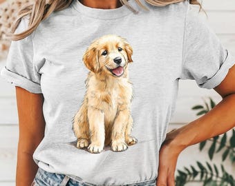 Camiseta para filhote de Golden Retriever, camiseta para mãe de cachorro, camiseta para amante de animais de estimação