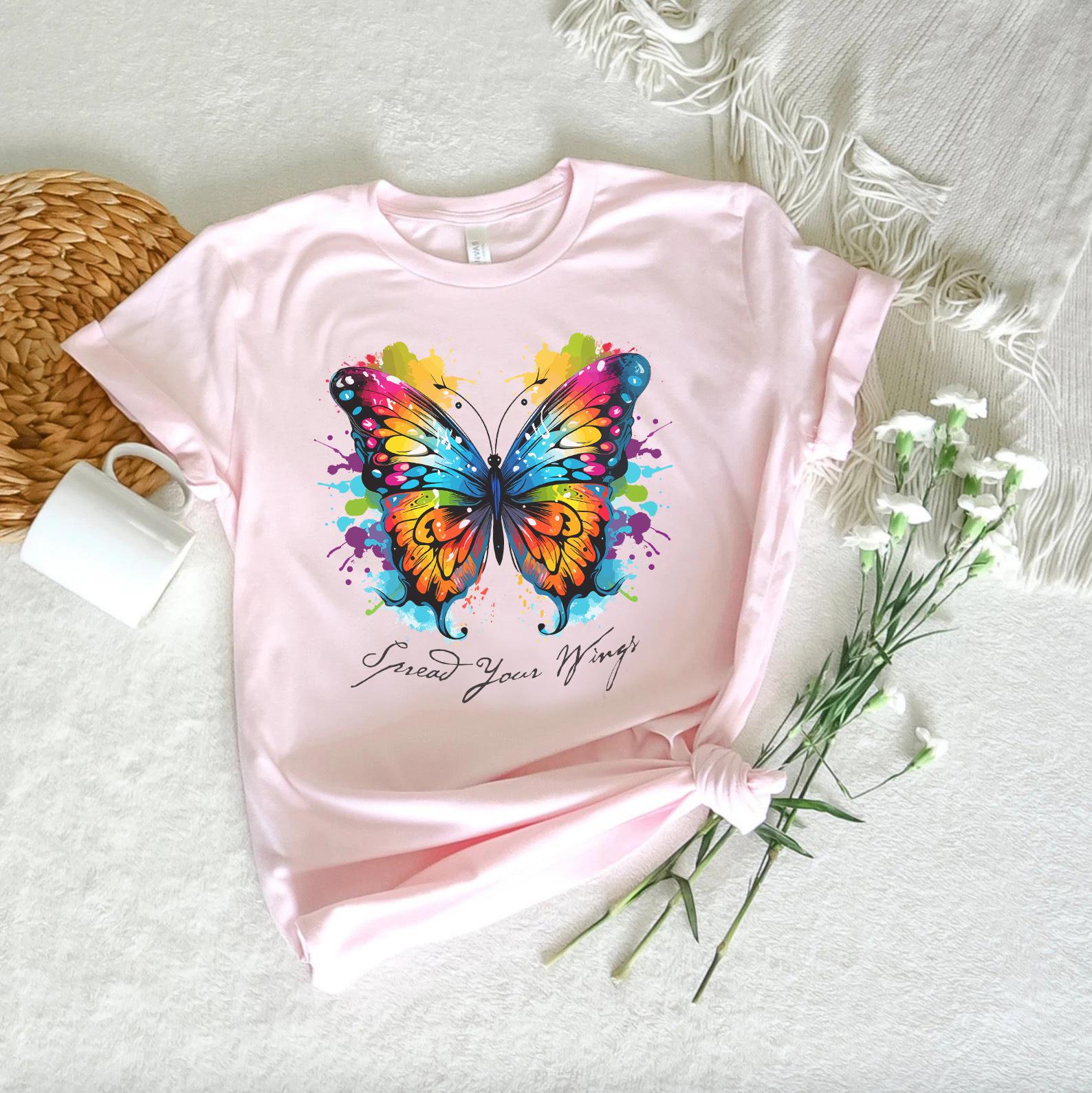 Spread Your Wings Butterfly T-shirt: Inspirational Gift, Positive