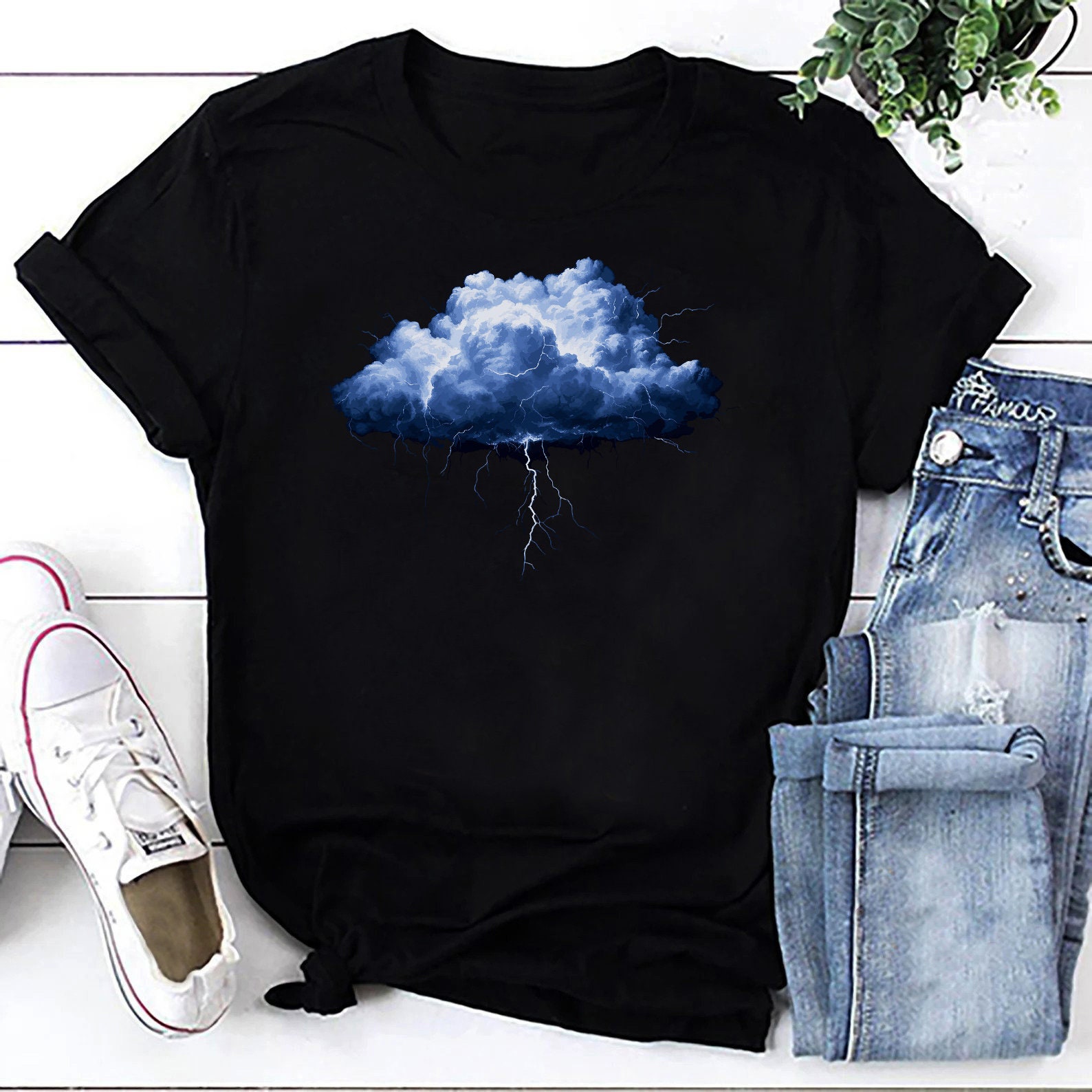 Storm Cloud Lightning Tee, Meteorology Gift, Cloud T-shirt