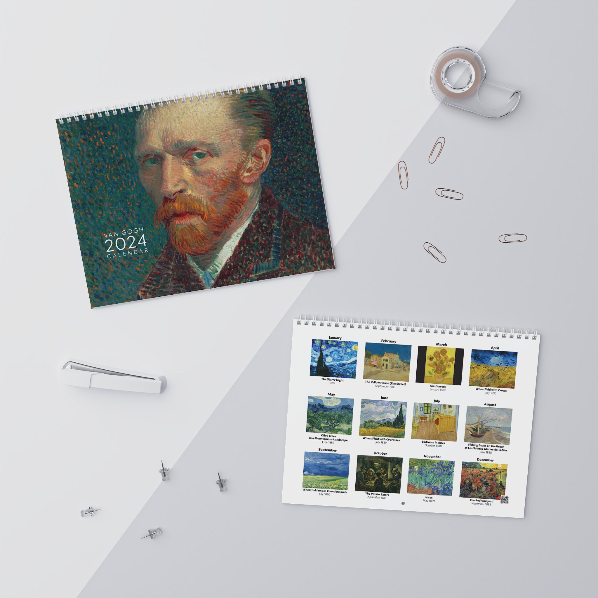 Vincent Van Gogh Wall Calendar 2024, Monthly 2024 Calendar, Wall Decor
