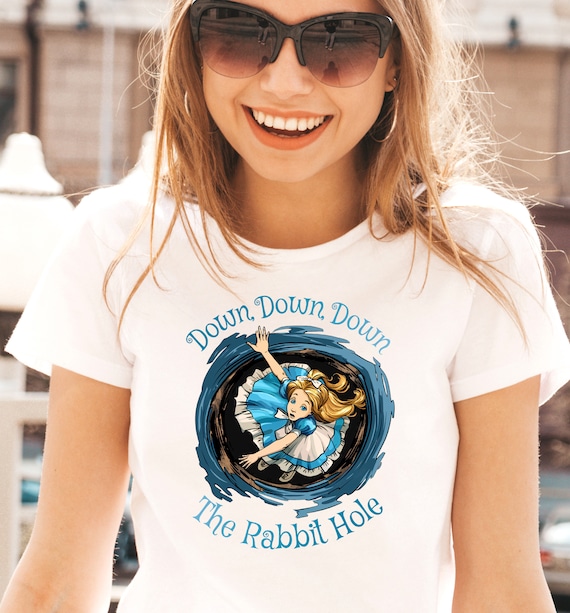 Alice In Wonderland T-Shirt White Rabbit Cool Gift Shirt Alice In Wonderland T-Shirt White Rabbit Cool Gift Shirt