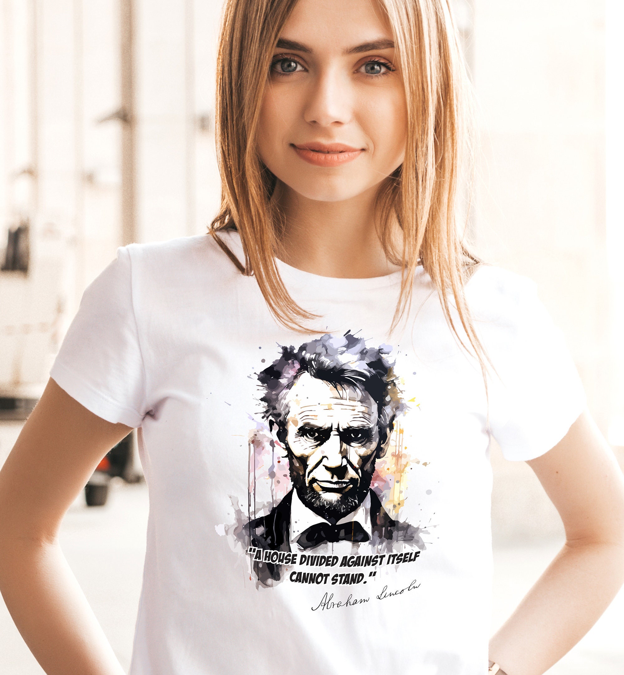 エイブラハム・リンカーンTシャツ：アメリカ史の名言Tシャツ、7月4日の 