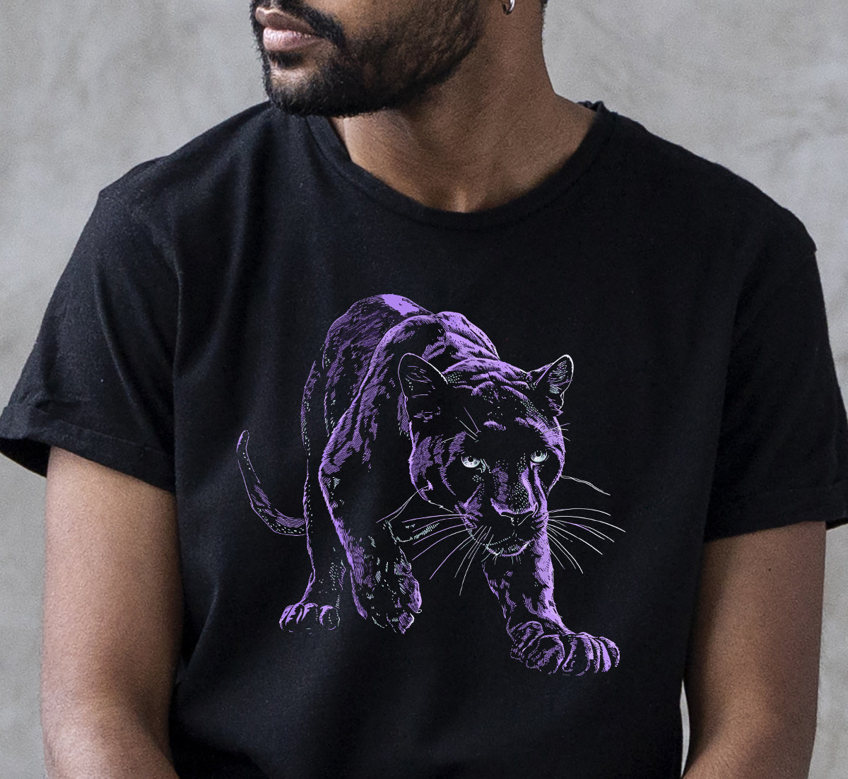 Prowling Panther Shirt, Puma T-shirt, Big Cat Lovers Shirts
