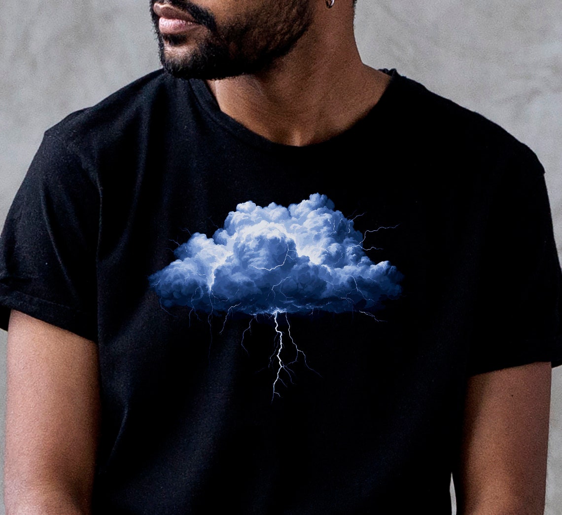 【KOOLOSET】Thunder Storm Digital Half Tee Amazon.com: LIGHTNING T-shirt Thunder Lightning Bolt Storm