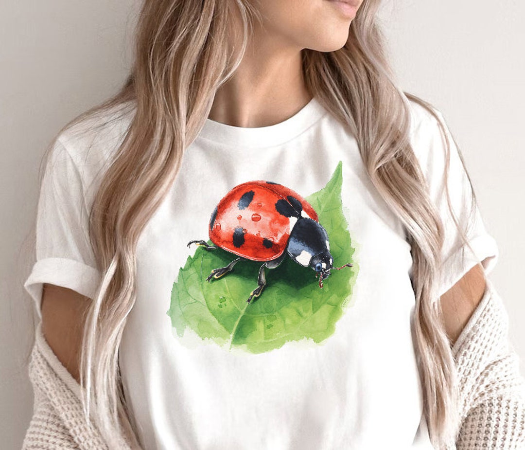 水彩てんとう虫Tシャツ：自然愛好家のためのガーデニングシャツ - Etsy