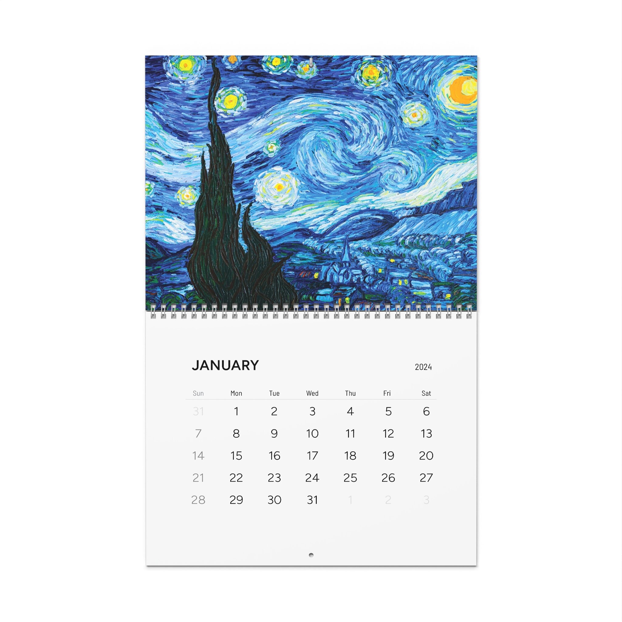 Vincent Van Gogh Wall Calendar 2024, Monthly 2024 Calendar, Wall Decor