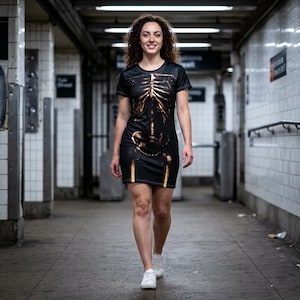 skeleton rib cage dress 'Black Ribcage' Mini Dress