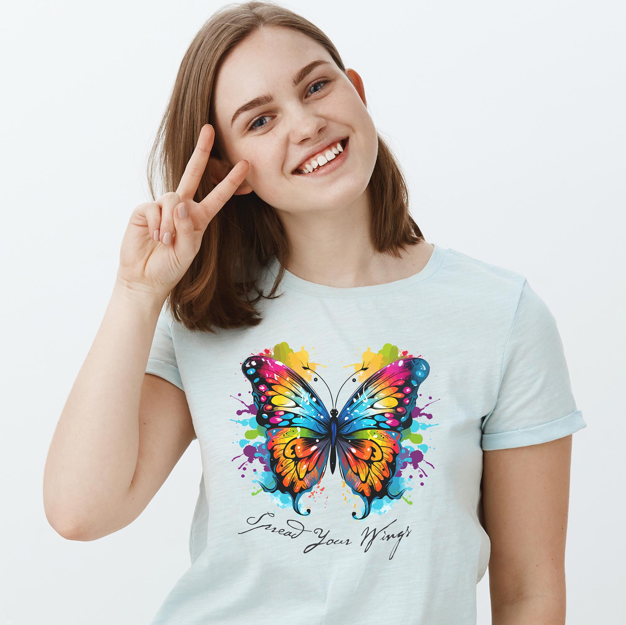 Spread Your Wings Butterfly T-shirt: Inspirational Gift, Positive