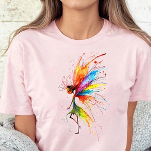 Enchanted Fairy Wings Tee: Colorful Fairycore Art Shirt