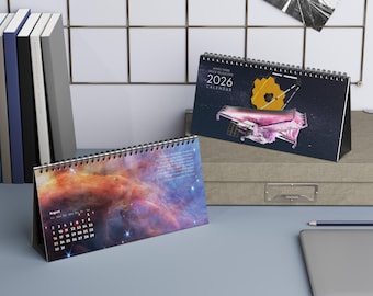 Calendário de mesa de astronomia do Telescópio Espacial James Webb 2026: Imagens científicas mais recentes do JWST