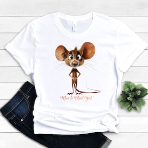 Cute Mouse Shirt, Mice to Meet You T-Shirt, Cartoon Mouse Tee, Mice Shirt. Mouse Lover Gift, Rodent Mom Dad, Funny Rat Shirt