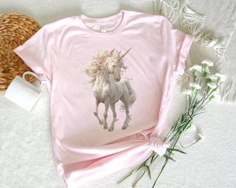 Camiseta Unicorn Dream: Roupa de fantasia mágica, camiseta de algodão macio