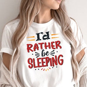 Camiseta "Eu Prefiro Estar Dormindo": Camiseta Engraçada de Sonhador Introvertido
