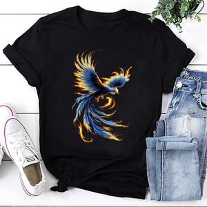 Soaring Phoenix T-Shirt: Fantasy Bird Graphic Tee