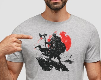 Viking Warrior Axe T-Shirt: Norse Mythology Graphic Tee