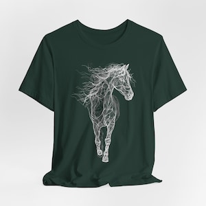 Equine Elegance Tee: Minimalist Horse Line Art Shirt, Unisex Horseback Riding Gift image 11