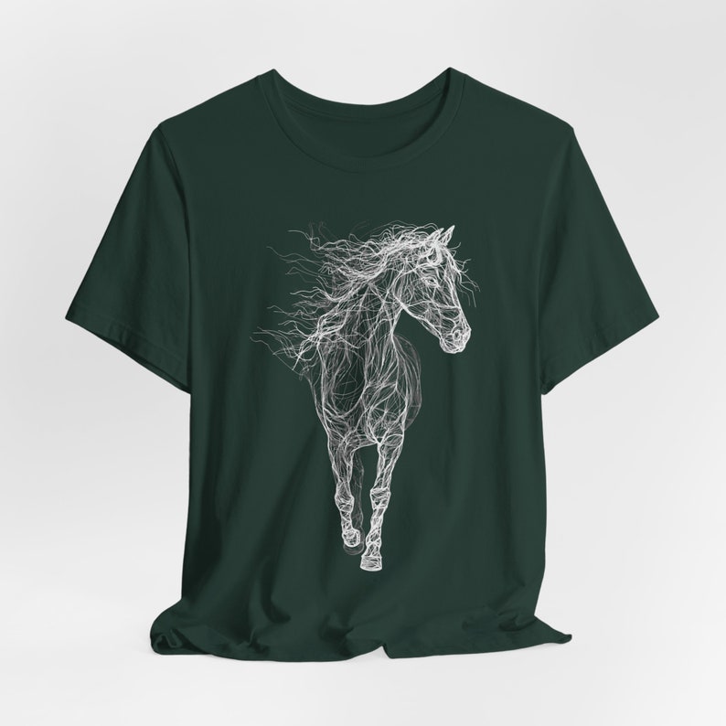 Equine Elegance Tee: Minimalist Horse Line Art Shirt, Unisex Horseback Riding Gift image 11