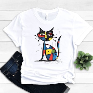 Picasso-inspired Cat Shirt, Funny Meowsterpiece by Picatso T-Shirt, Cat Lover Gift, Humorous Unisex Art Tee, Gift for Art Student