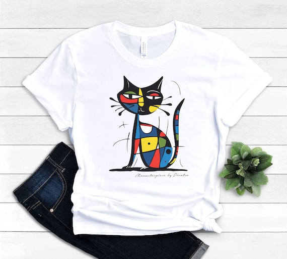 Art T-Shirt Picatsso Cat Art T-Shirt Picatsso Cat