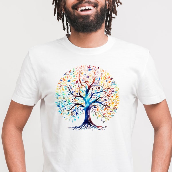 Watercolor Tree Of Life Shirt, Unisex Tree Shirt, Gnarled Tree T-shirt, Banyan Tree Shirt, Family Reunion Shirt, Family Tree Shirt
