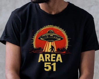 Area 51 Bigfoot UFO T-Shirt: Alien Conspiracy Tee
