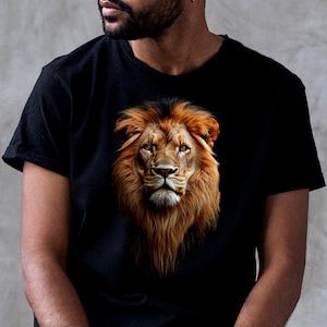 Unisex Lion Portrait T-Shirt: Wildlife Graphic Tee