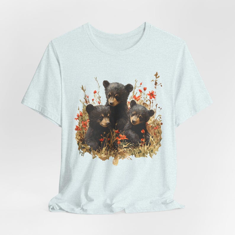 Bear Cubs Graphic T-Shirt, Wildlife Lover Gift image 8